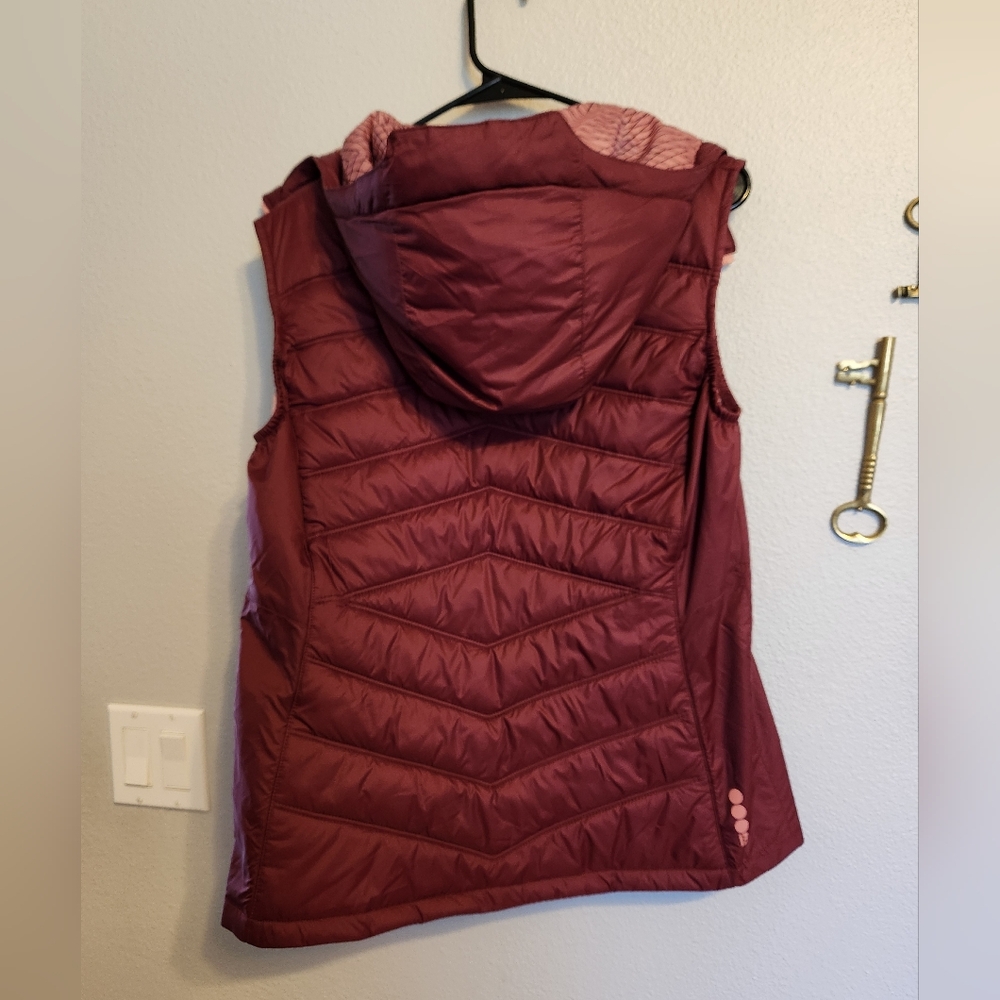 Bench Women's Steppweste Skyhigh Quilted vest maroon size L women's fitted - Picture 6 of 10